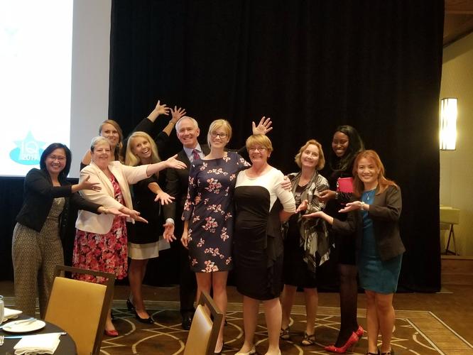 <p>The Brenda Strafford Foundation team at the 2017 ACCA IQ Conference with Alberta Care Provider of the Year Award nominees <strong>Corrie Ingalls</strong> (Winner) and <strong>Cindy McIntyre</strong> (Top 5 Finalist).</p>
