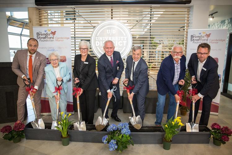 <h2>Breaking Ground on the Future of Seniors Living in NW Calgary</h2>

<p>Cambridge Manor & Maple at University District Groundbreaking Ceremony: May 17, 2018. Pictured from left: Oliver Trutina (<em>Vice President, Truman Homes</em>); Ruth Bond (<em>Resident, The Brenda Strafford Foundation Wentworth Manor</em>); Norma Jackson (<em>Board Chair, The Brenda Strafford Foundation</em>); Mike Conroy <em>(President and CEO, The Brenda Strafford Foundation</em>); Dr. Robert Thirsk (<em>Chancellor, University of Calgary</em>); George Trutina (<em>President, Truman Homes</em>); James Robertson (<em>President and CEO, West Campus Development Trust</em>). </p>

<p><a class="button" href="https://myuniversitydistrict.ca/blog/future-of-senior-living-in-northwest-calgary/" target="_blank">Read more</a></p>

<h2>Watch the Cambridge Manor Construction Time Lapse</h2>

<p><iframe allowfullscreen="" frameborder="0" height="375" mozallowfullscreen="" src="//player.vimeo.com/video/298612427" webkitallowfullscreen="" width="99%"></iframe></p>
